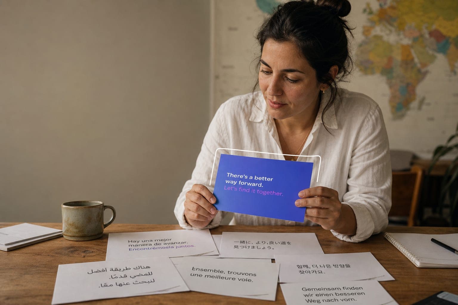 A researcher comparing the same concept in several languages.